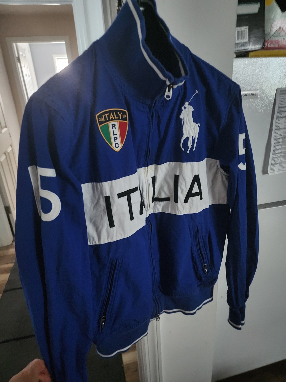 Polo by Ralph Lauren Blue and White Italia Track Jacket. Have S,M and L. - Picture 3 of 7
